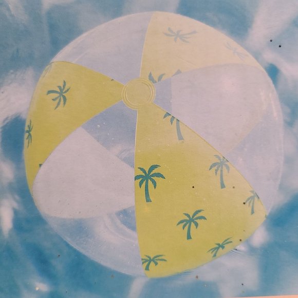 Stoney Clover Lane Inflatable Oversized Palm Tree Beach Ball Pool Lake 24" - Picture 1 of 3